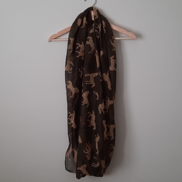 Horse Print Infinity Scarf - Picture 3 of 4